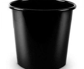 Trash bin Forpus, 11l, black, plastic