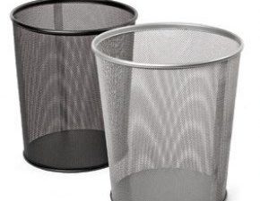 Trash bin Forpus, 12l, black, perforated metal