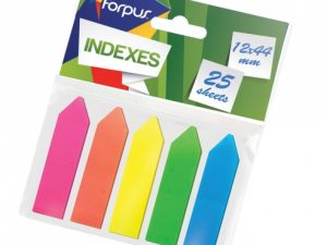 Paper-index  Forpus, 12x44mm, Assorti, Plastic, arrows (5x25)  0718-105