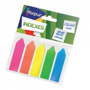 Paper-index  Forpus, 12x44mm, Assorti, Plastic, arrows (5x25)  0718-105