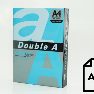 Colour paper Double A, 80g, A4, 500 sheets, Deep Blue