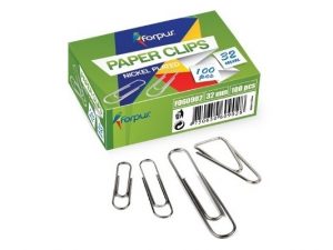 Clips Forpus, white metal, 26mm circular (100) 1104-001