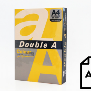 Colour paper Double A, 80g, A4, 500 sheets, GOLD