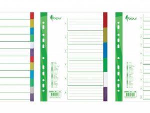 Divider Forpus, A4, 1-12 colors, plastic