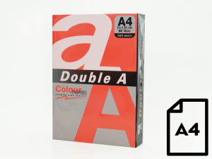 Colour paper Double A, 80g, A4, 500 sheets, Red