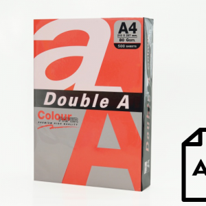 Colour paper Double A, 80g, A4, 500 sheets, Red