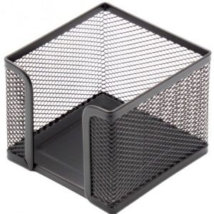 Note paper box Forpus , 9.5x9.5cm, black, perforated metal 1005-008