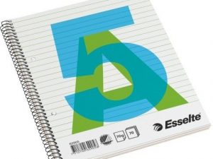 Exercise book with spiral  Esselte, A5/70, lined, soft cover  0722-104