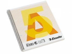 Exercise book with spiral  Esselte, A5/70, Squared, soft cover  0722-103