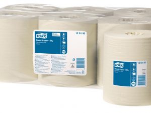 Hand towel rolls, paper, Tork Universal Centerfeed 310 M2, 1-Ply, 300m, Recycled tissue, 6pcs