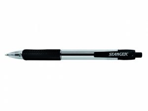 STANGER Ball Point Pens 1.0 Softgrip retractable, black, 1 pcs. 18000300039