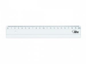 Ruler Forpus, plastic, transparent, 20cm 1225-020