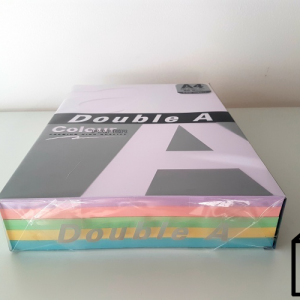 Colour paper Double A, 80g, A4, 100 sheets, Rainbow 3, 5 color