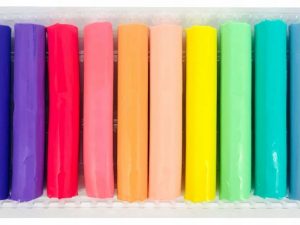 Colorino Pastel plasticine 12 colours round