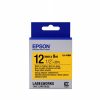 Epson LK-4YBW (C53S654014) Label Tape Cartridge, Strong Adhesive, Black on Yellow (12mm, 9m)