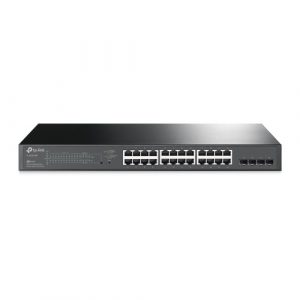 TP-Link JetStream 28-Port Gigabit Smart PoE Ethernet Switch with 24-Port PoE+