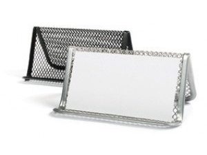 Business stand Forpus, silver, 1 compartment, perforated metal