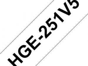 Brother HGE251 24MM BLACK ON WHITE (5PK) H/GRADE