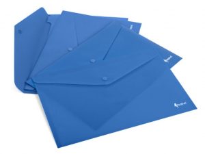 Envelope with print Forpus, A4, plastic, blue