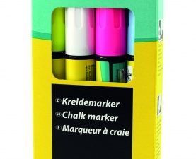 STANGER chalk MARKER, 3-5 mm, set 4 colours 620030