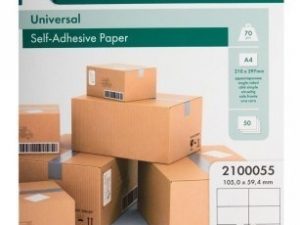 Lomond Self-Adhesive Paper Universal Labels, 10/105x59,4, A4, 50 sheets, White