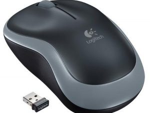 Logitech M185 Wireless Mouse, RF Wireless, 1000 DPI, Black/Grey