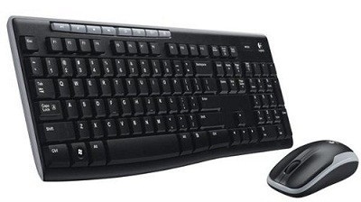 Logitech MK270 Combo Wireless Keyboard + Mouse, US, Black