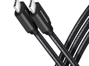 AXAGON BUCM3-CM20AB cable USB-C < > USB-C 3.2 Gen 1/PD 60W/3A/ALU/Black braided/2m