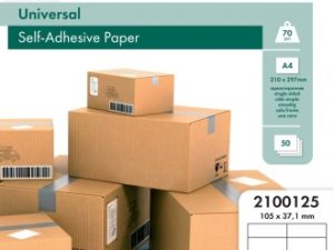 Lomond Self-Adhesive Paper Universal Labels, 16/105x37, A4, 50 sheets, White