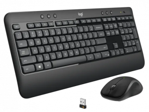 Logitech MK540 Advanced Combo Wireless Keyboard + Mouse, RF Wireless, EN+ARA, Black