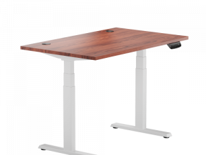 Adjustable Height Table Up Up Thor White, Table top M Dark Walnut