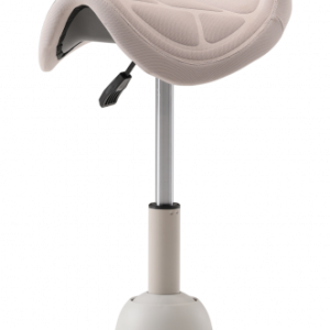 Up Up Toronto ergonomic balance stool White, Ivory fabric, longer gas lift