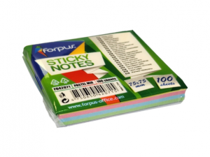 Sticky Notes Forpus, 75x75mm, Mix of 4 pastel colours (1x100)