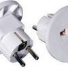 Transition AC/AC UK/USA/IT socket - EURO plug with earthing