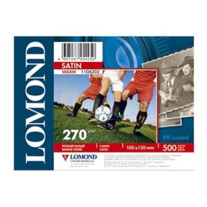 Lomond Premium Photo Paper Satin 270 g/m2 10x15, 500 sheets, Warm