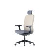 Up Up Athene ergonomic office chair Black, Grey + Ivory fabric