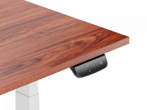 Adjustable Height Table Up Up Thor White, Table top M Dark Walnut