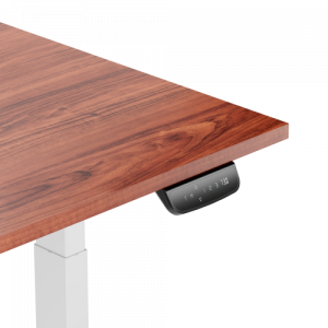 Adjustable Height Table Up Up Thor White, Table top M Dark Walnut