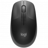 Logitech M190 Full-Size Wireless Mouse, RF Wireless, 1000 DPI, Charcoal