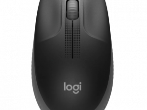 Logitech M190 Full-Size Wireless Mouse, RF Wireless, 1000 DPI, Charcoal