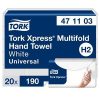 Leaflet towel paper Tork Xpress Multifold Universal H2 2 layers, 23,4 x 21,3 cm (20 pcs)