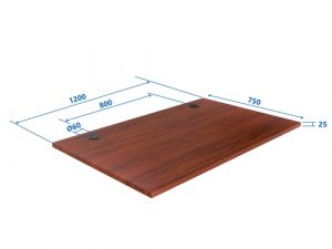 Up Up Table top M Dark Walnut, 1200x750x25mm (Laminated particle board)