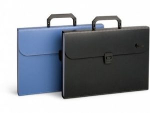 Folder-portfolio, file folder Forpus, A4, black, 12 + 1 compartments 0822-005