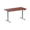 Adjustable Height Table Up Up Bjorn Gray, Table top L Dark Walnut