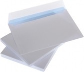 Envelopes with stripe C4 229x324mm, white 90g , Box 500 pcs.