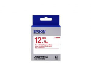 Epson LK-4WRN (C53S654011) Label Cartridge Standard, Red on White 12mm (9m)