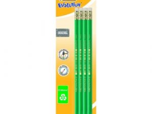 BIC pencils EVOLUTION ORIGINAL with eraser, HB, Set 4 pcs. 049012