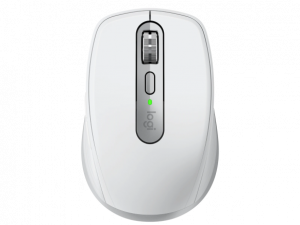 Logitech MX Anywhere 3S Mouse - RF Wireless + Bluetooth, Laser, 8000 DPI, Pale Grey (White)