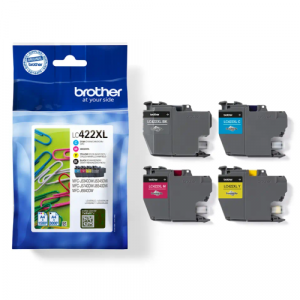 Brother LC422XL (LC422XLVALDR) Ink Cartridge Multipack, C/M/Y/BK