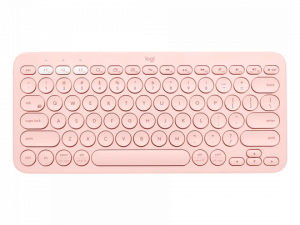 Logitech Pebble Keys 2 K380s Wireless Keyboard, RF Wireless+Bluetooth, US INT, Tonal Rose